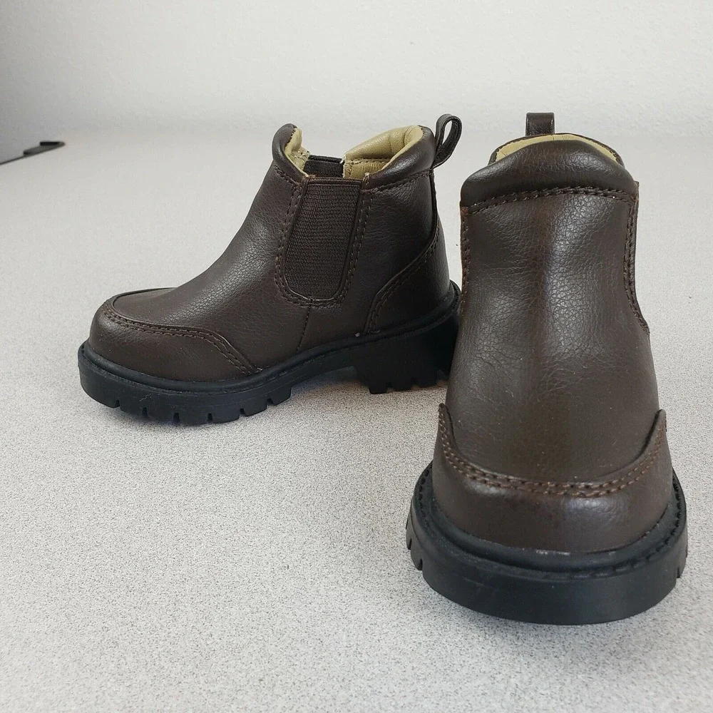 Gap Baby 665932-00-1 Brown Pull On Round Toe‎ Ankle Chelsea Boots Size 5
